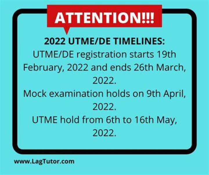 2022 UTME/DE registration Why there won't be extension JAMB explains