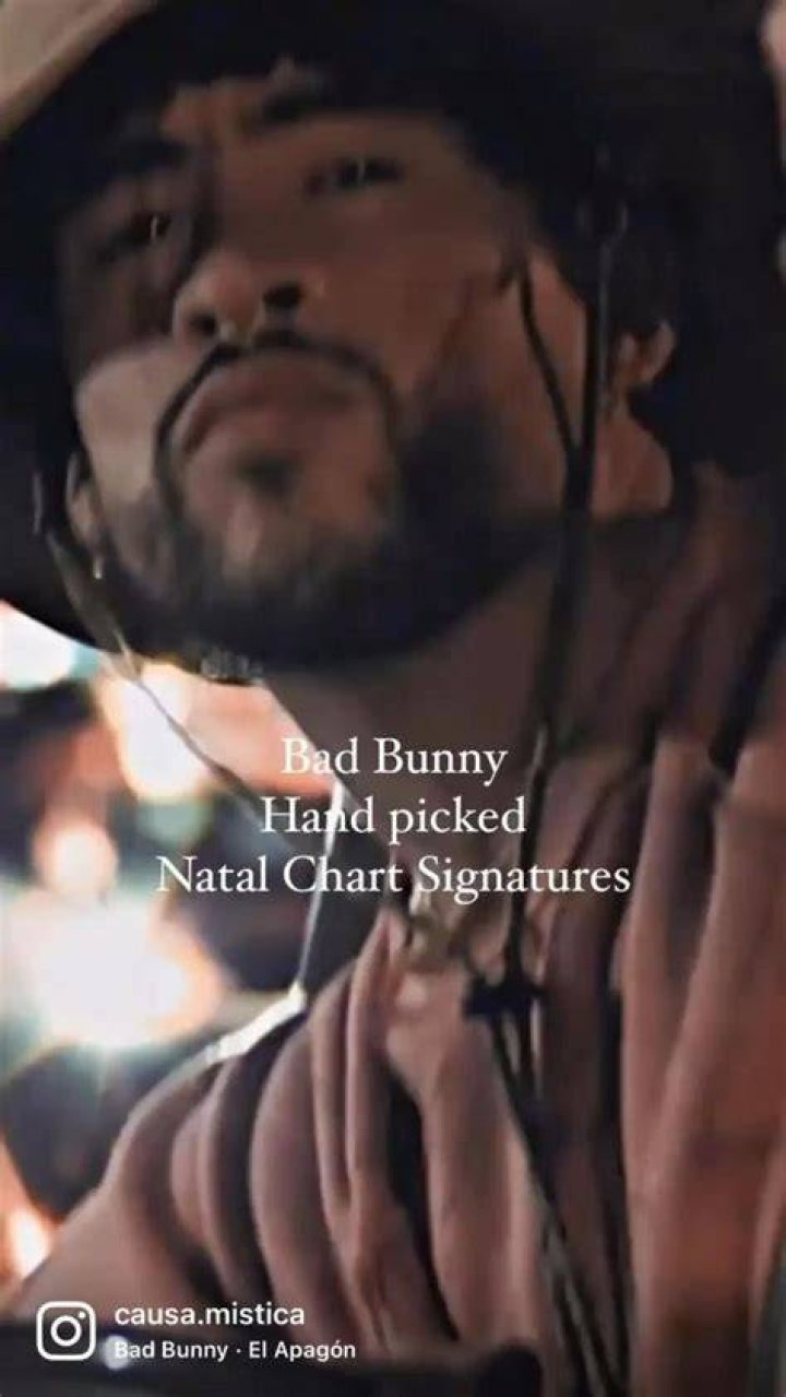 Bad Bunny 🐰🇵🇷 Hand picked Natal Chart Signatures Natal charts, Movie