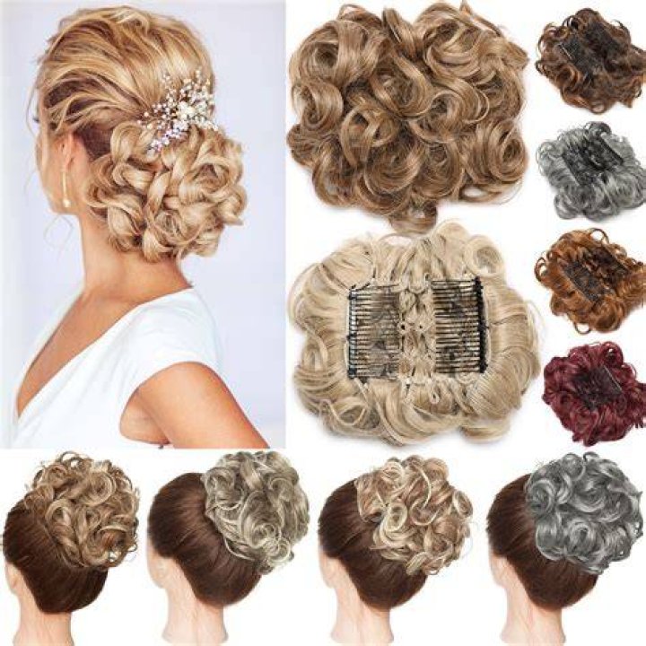 Benehair Messy Curly Hair Bun Easy Stretch Chignon Hair Extensions Clip