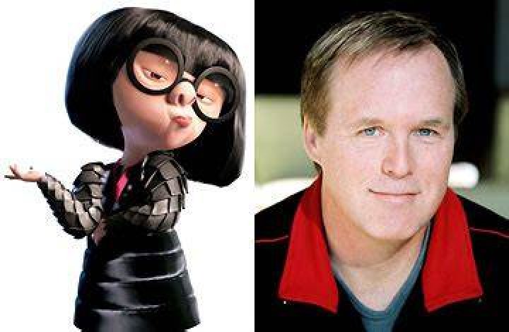 Brad Bird as Edna Mode in Incredibles 2 (with anime voice actors)