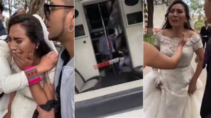 Bride weeps uncontrollably after catching soon to be groom cheating on