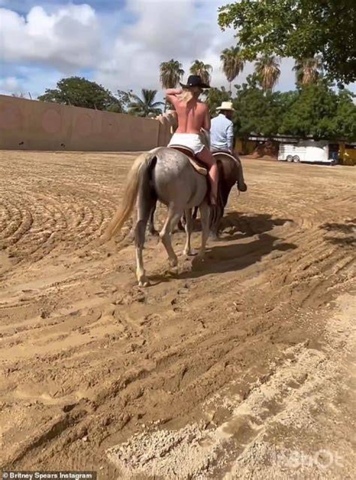 Britney Spears rides horse topless following Sam Asghari split I