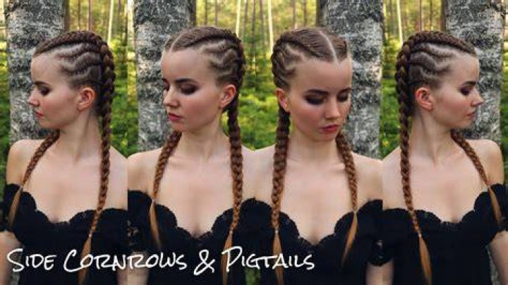 Cornrows into pigtails Zoe's Natural Hair Pinterest Pigtail