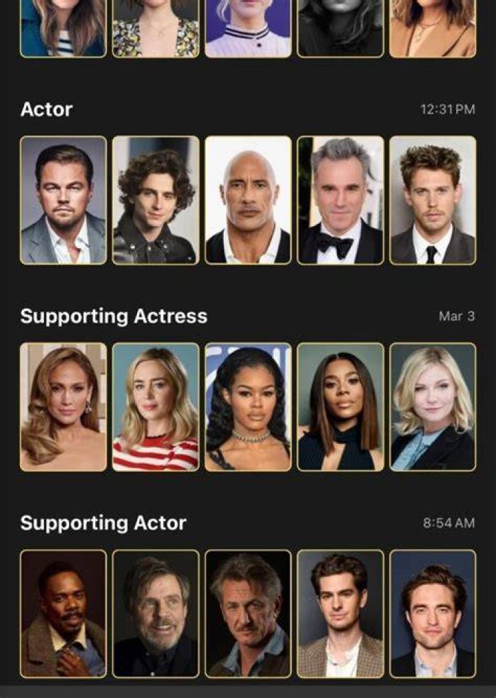 Face Claims Sorted by Gender