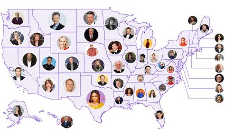 Famous People by US State (also Canadian province)