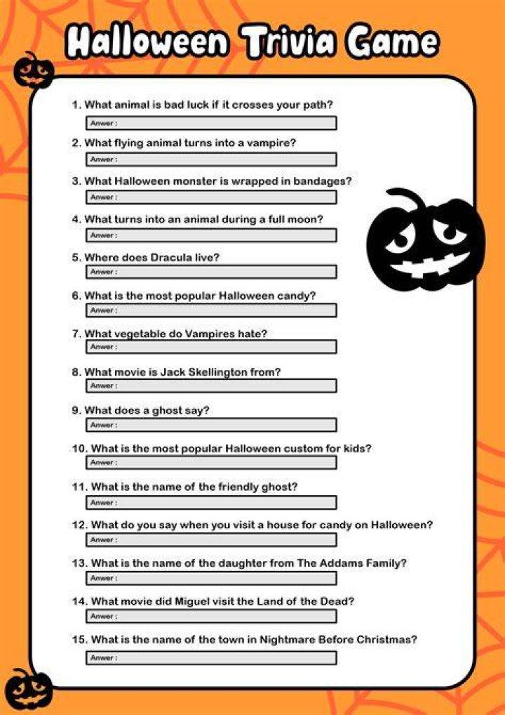 Free Printable Halloween Trivia Game Answer Key Halloween, 40 OFF
