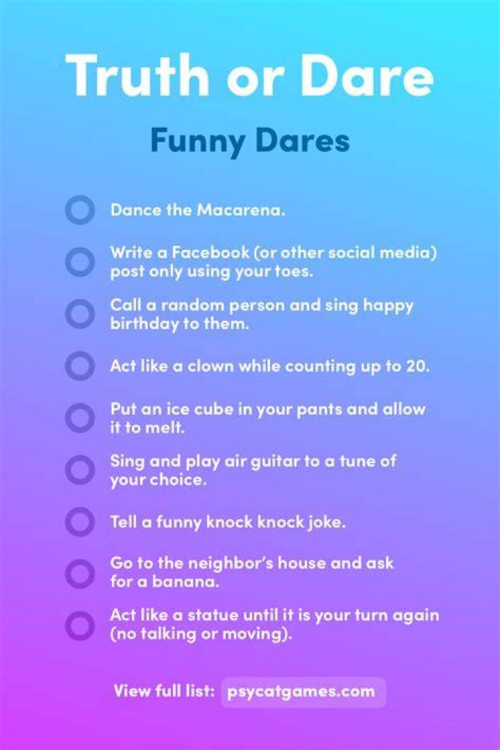 Funny Truth Or Dare, Truth Or Dare Games, Truth Or Dare Questions