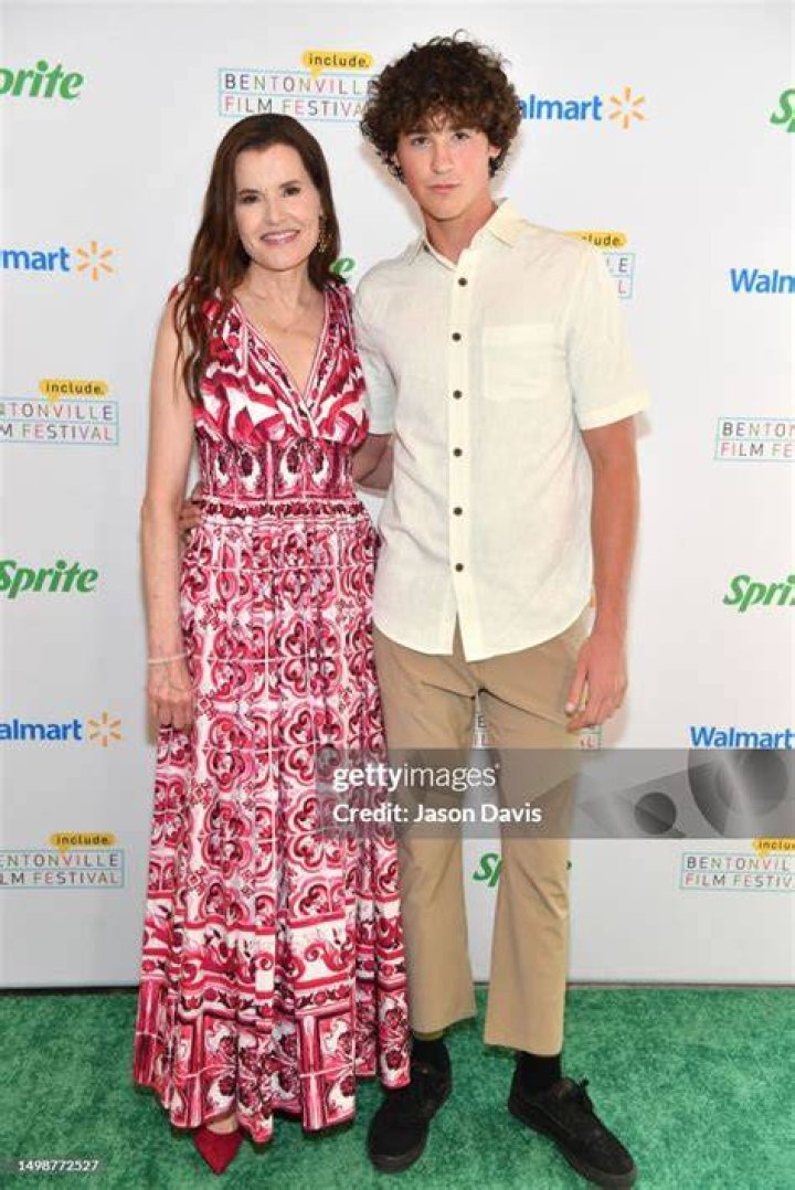 Geena Davis and Kian William Jarrahy Celebrities With Their Kids at