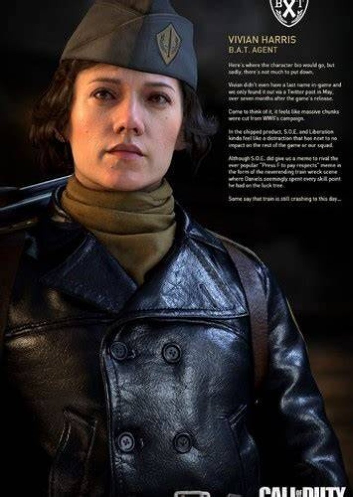Hayley Atwell as Vivian Harris in Call Of Duty WWII