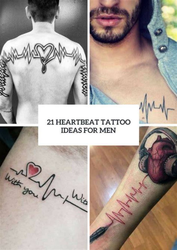 Heartbeat Tattoos for Men Ideas and Inspiration for Guys