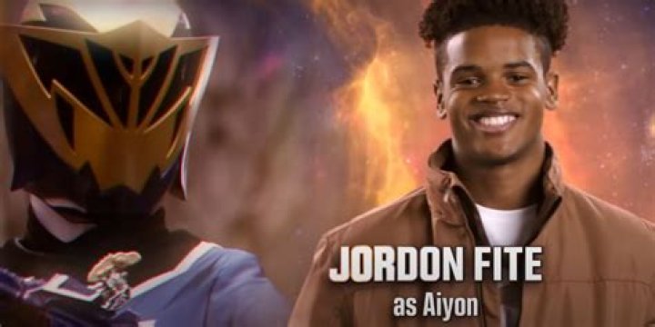 Jordon Fite as Aiyon/Gold Dino Fury Ranger in Power Rangers Dino Fury