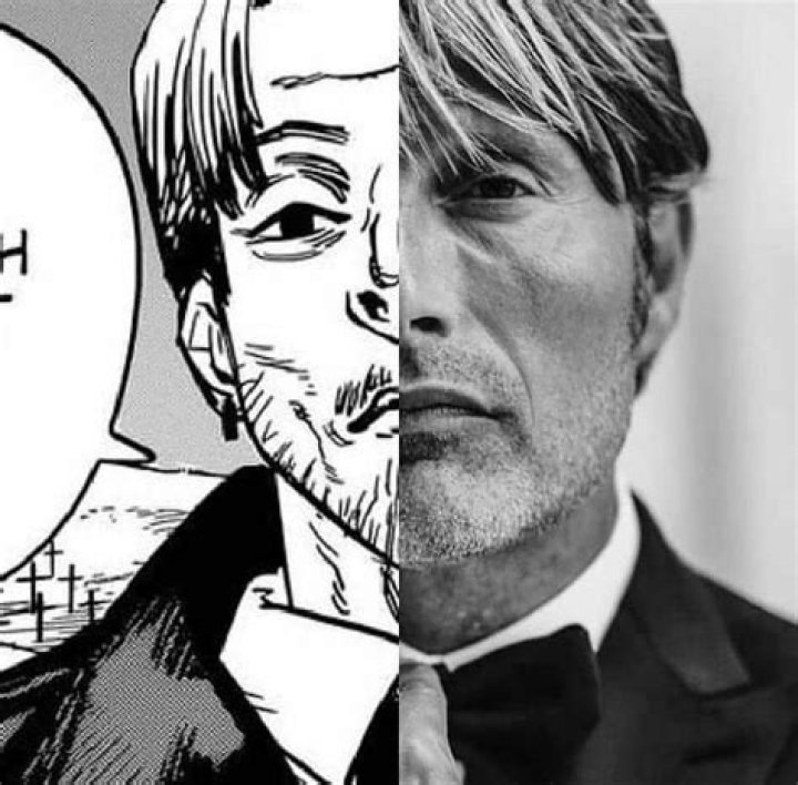 Mads Mikkelsen as Kishibe in Chainsaw Man but Live action