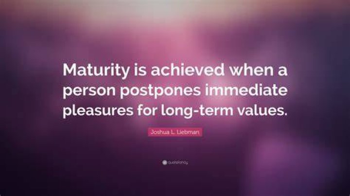 Maturity is achieved when a person accepts life as full of tension