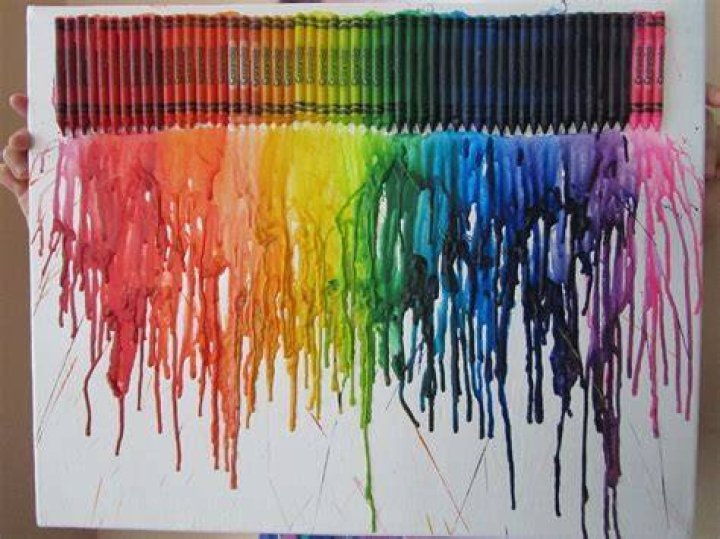 Melted crayon art for my mom for Mother's Day Melted Crayon Crafts