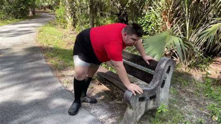 Nikocado Avocado works out and almost breaks a bench. YouTube
