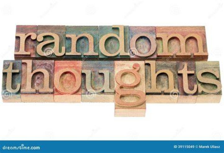 Random Thoughts in Wood Type Stock Image Image of sign, block 39115049