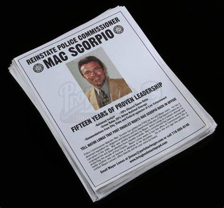 Reinstate Police Commissioner Mac Scorpio Flyers Current price 50