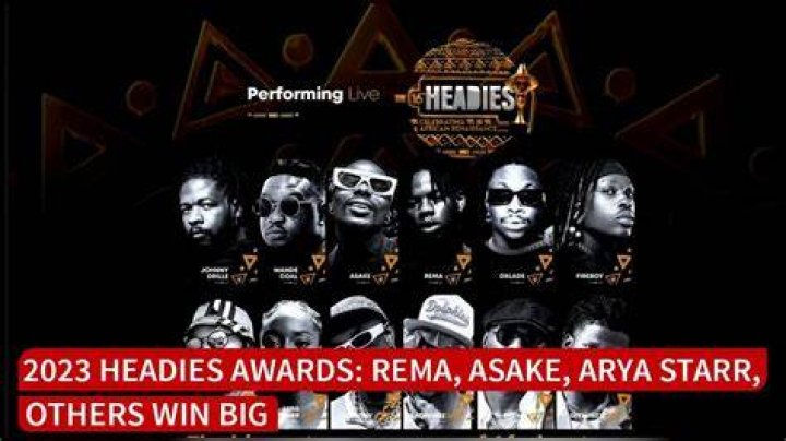 Rema, Asake, others win big at 2023 Headies Awards (Full List) Torizone