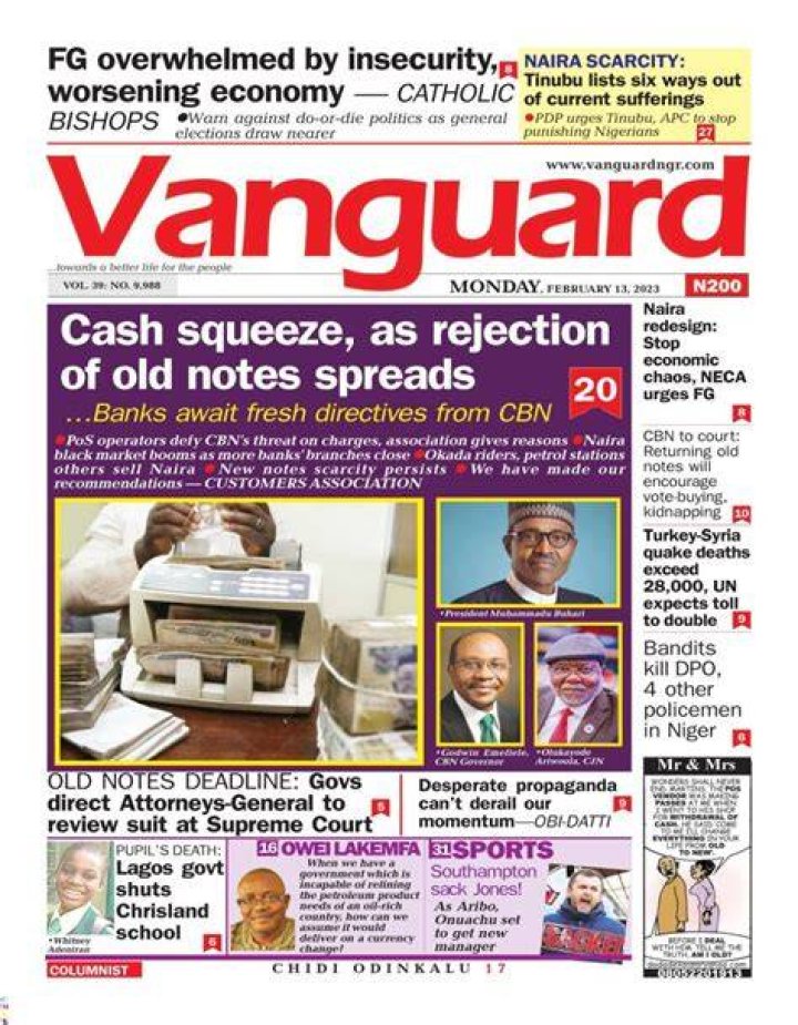 TO NAIJA VANGUARD NEWS
