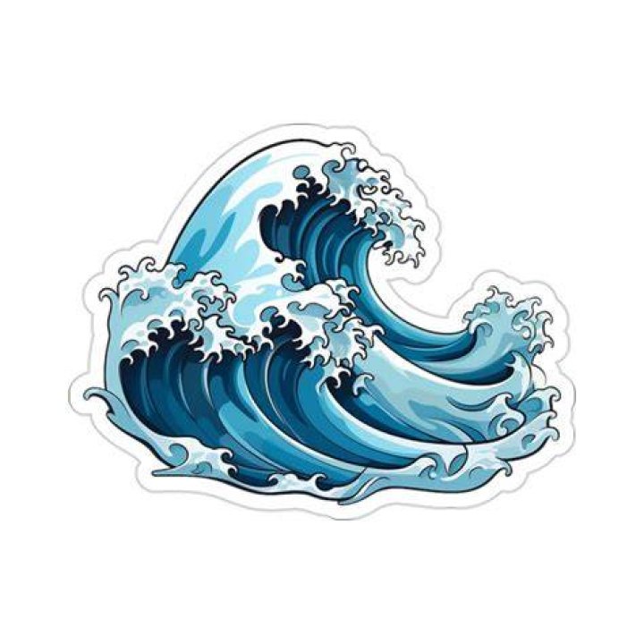 Wave Sticker Wave Decal Wave Sea Decal Ocean Decal Waves